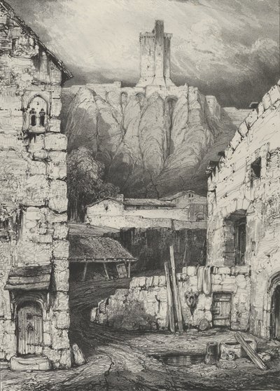 Fangehullet til Château de Polignac, 1830. av Godefroy Engelmann