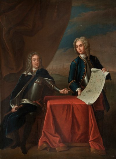 John Churchill og John Armstrong (olje på lerret) av Godfrey (after) Kneller