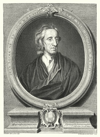 John Locke , engelsk filosof (gravering) av Godfrey (after) Kneller