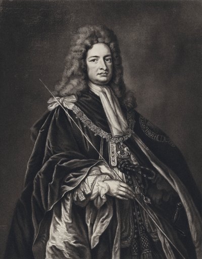 Robert Harley, jarl av Oxford (litho) av Godfrey (after) Kneller