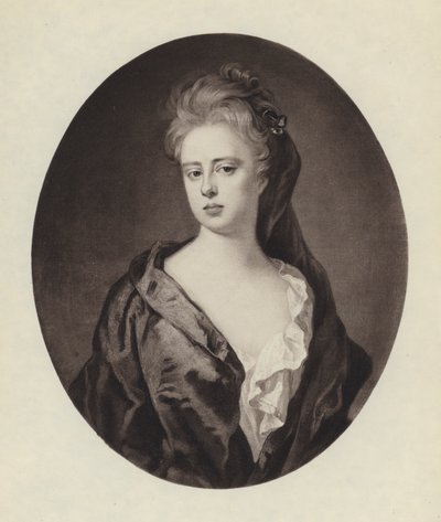 Sarah Jennings, hertuginne av Marlborough (litho) av Godfrey (after) Kneller