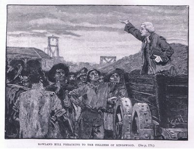 Rowland Hill forkynte for collierne ved Kingswood av Godfrey C. Hindley