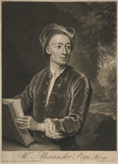 Alexander Pope, pub. 1716 av Godfrey Kneller