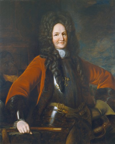 General Hugh Mackay (ca. 1640-92) 1690 8G: drept i slaget ved Steenkirk i 1692 under niårskrigen (1689-97); av Godfrey Kneller