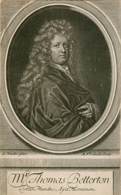 Mr Thomas Betterton, skuespiller av Godfrey Kneller
