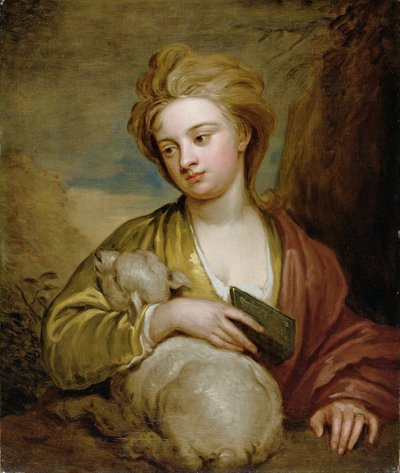Portrait of a Woman as St. Agnes, tradisjonelt identifisert som Catherine Voss, ca. 1705-10 (olje på lerret) av Godfrey Kneller
