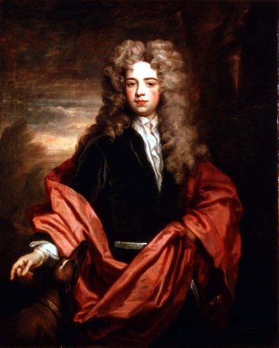 Portrett av en herre med en mynde av Godfrey Kneller