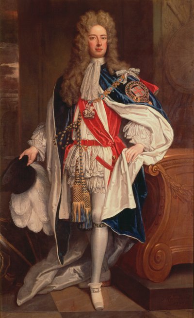 Hertugen av Marlborough i strømpeholderkåper av Godfrey Kneller