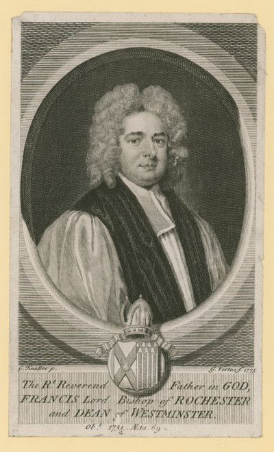 The Right Reverend Father in God, Francis Lord Bishop of Rochester og Dean of Westminster av Godfrey Kneller