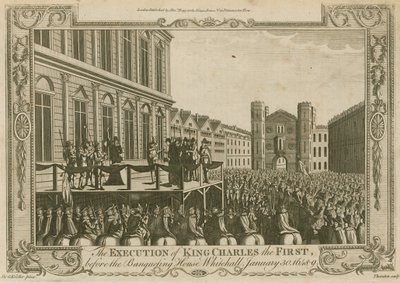 Henrettelsen av kong Charles I før banketthuset, Whitehall, 30. januar 1649 av Godfrey Kneller
