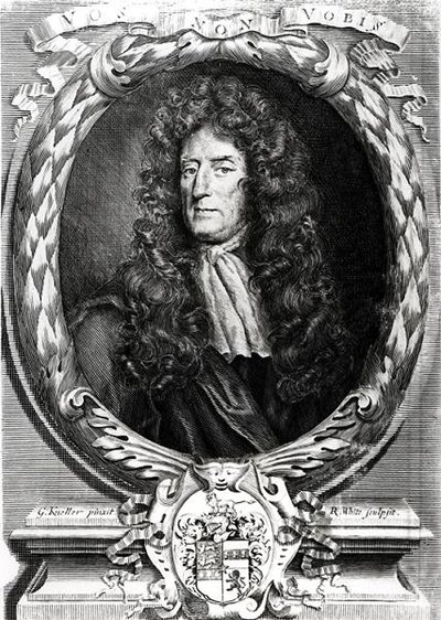 Portrett av Sir Roger LEstrange (1616-1704) av Godfrey after Kneller