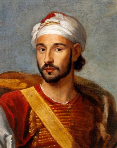 Detalj, Muhammad Ohadu, den marokkanske ambassadøren av Godfrey and Wyck Jan (1640 1700) Kneller