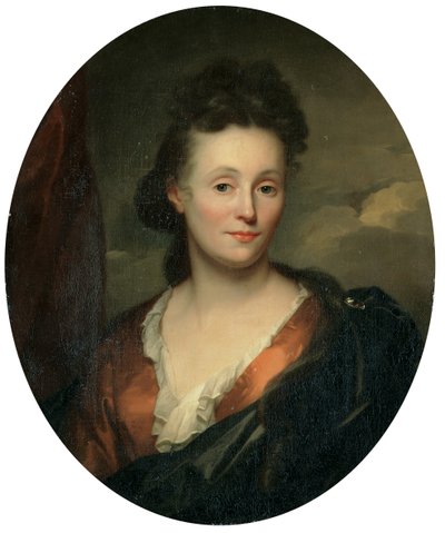 Portrett av kunstnerens kone, Francoise van Diemen av Godfried Schalcken