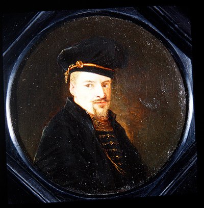Portrett av en mann (olje på panel) av Gonzales Coques