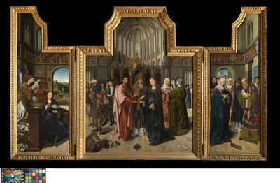 The Colibrant Triptych, ca. 1517 (olje på panel) av Goossen van der (1465 c.1538) Weyden