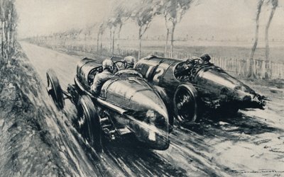 Racing for Grand Prix, Strasbourg 1922, 1937 av Gordon Crosby