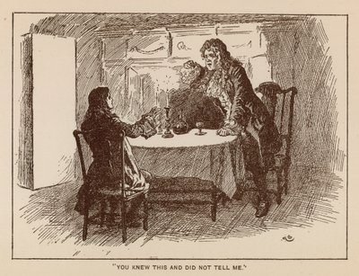 Illustrasjon for The History of Henry Esmond av Thackeray (litho) av Gordon Frederick (after) Browne