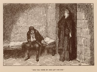 Illustrasjon for The History of Henry Esmond av Thackeray (litho) av Gordon Frederick (after) Browne