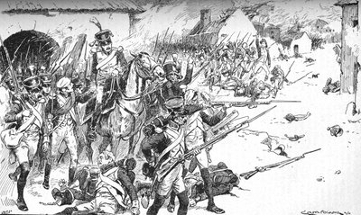Kolonne etter kolonne tvang seg inn i landsbyen, bare for å bli kastet tilbake, 1896, 1902 av Gordon Frederick Browne
