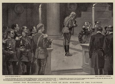 Grev von Waldersee ved graven til kong Humbert i Pantheon av Gordon Frederick Browne