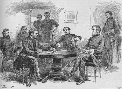 General Grant Reading The Terms of Surrender, 1895, 1902 av Gordon Frederick Browne