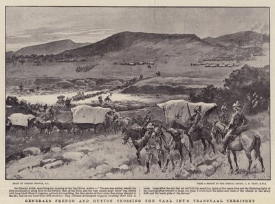 Generalene French og Hutton krysser Vaal inn i Transvaal-territoriet av Gordon Frederick Browne
