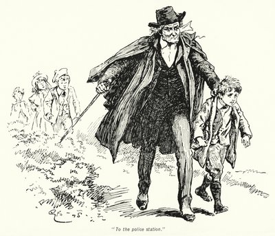 Illustrasjon for The Story of the Treasure Seekers av E Nesbit (litho) av Gordon Frederick Browne