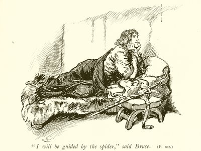 Robert Bruce og edderkoppen av Gordon Frederick Browne