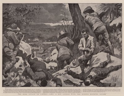 Boerangrepet på Cæsars leir, et varmt hjørne med grensemonterte rifler av Gordon Frederick Browne
