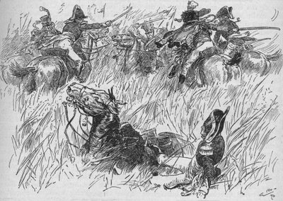 Generalhesten falt i en grøft, 1896, 1902 av Gordon Frederick Browne