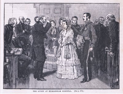 Dronningen ved Kilmainham sykehus AD 1849 av Gordon Frederick Browne