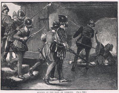 Drapet på jarlen av Desmond 1575 av Gordon Frederick Browne