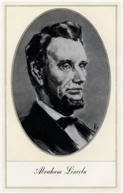 Abraham Lincoln, USAs 16. president, tidlig på 1900-tallet av Gordon Ross