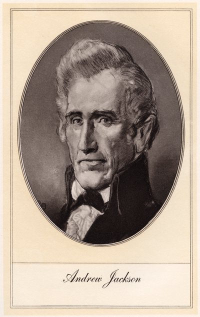 Andrew Jackson, USAs syvende president, tidlig på 1900-tallet av Gordon Ross