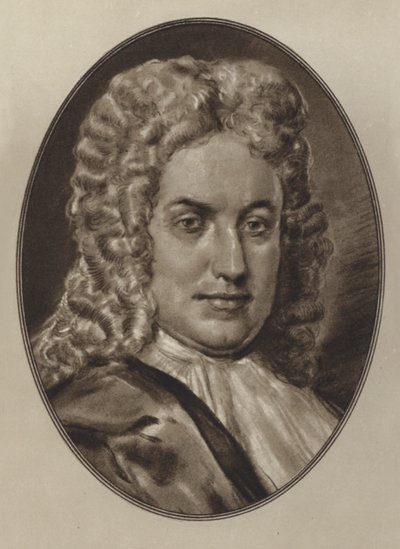 Daniel Defoe (litho) av Gordon Ross