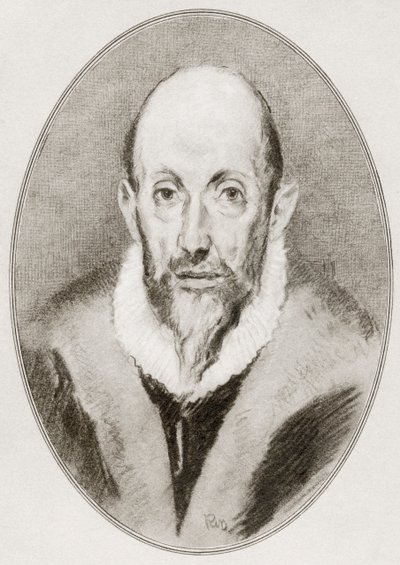 Domenikos Theotokopoulos, El Greco, fra Living Biography of Great Painters. av Gordon Ross