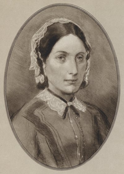 Florence Nightingale (litho) av Gordon Ross