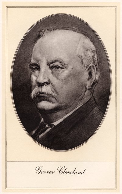 Stephen Grover Cleveland, 22. og 24. president i USA, tidlig på 1900-tallet. av Gordon Ross