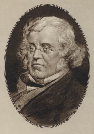 William Makepeace Thackeray (litho) av Gordon Ross