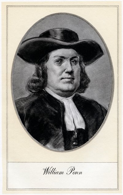 William Penn, grunnlegger av Pennsylvania, tidlig på 1900-tallet. av Gordon Ross