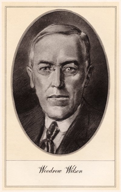 Woodrow Wilson, 28. president i USA, tidlig på 1900-tallet av Gordon Ross