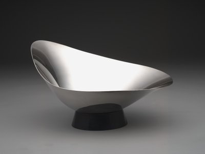 Moderne "Decorator"-skål, ca. 1959 (sølvplate og plast) av Gorham Manufacturing Company
