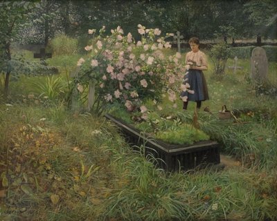 Gravplassscene av Gottfrid Kallstenius