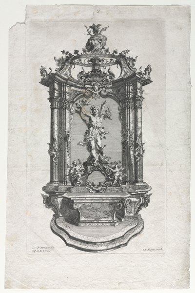 Modell for alter for treskjærere av Gottfried Bernhard Götz