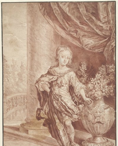Portrett av en ukjent ung mann i en innbilt romersk drakt av Gottfried Kneller