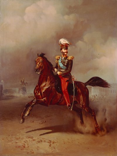Portrett av grev Vladimir Fyodorovich Adlerberg 1791-1884, 1859 av Gottfried Willewalde