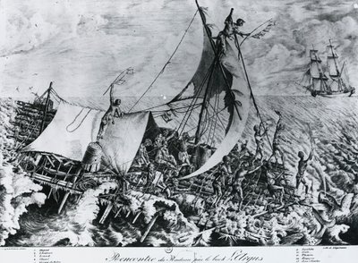 Forlis av fregatten Medusa (2. juli av Gottfried or Godefroy Engelmann
