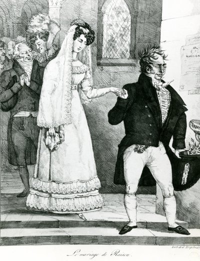 Fornuftsekteskapet, 1822 av Gottfried or Godefroy Engelmann