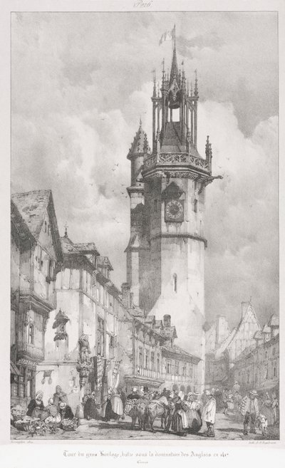 Pittoreske og romantiske reiser i gamle Frankrike, Normandie..., 1824. av Gottfried or Godefroy Engelmann