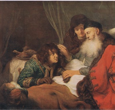 Isaac velsigner Jacob, Bibbys Annual, 1916-17 av Govaert Flinck